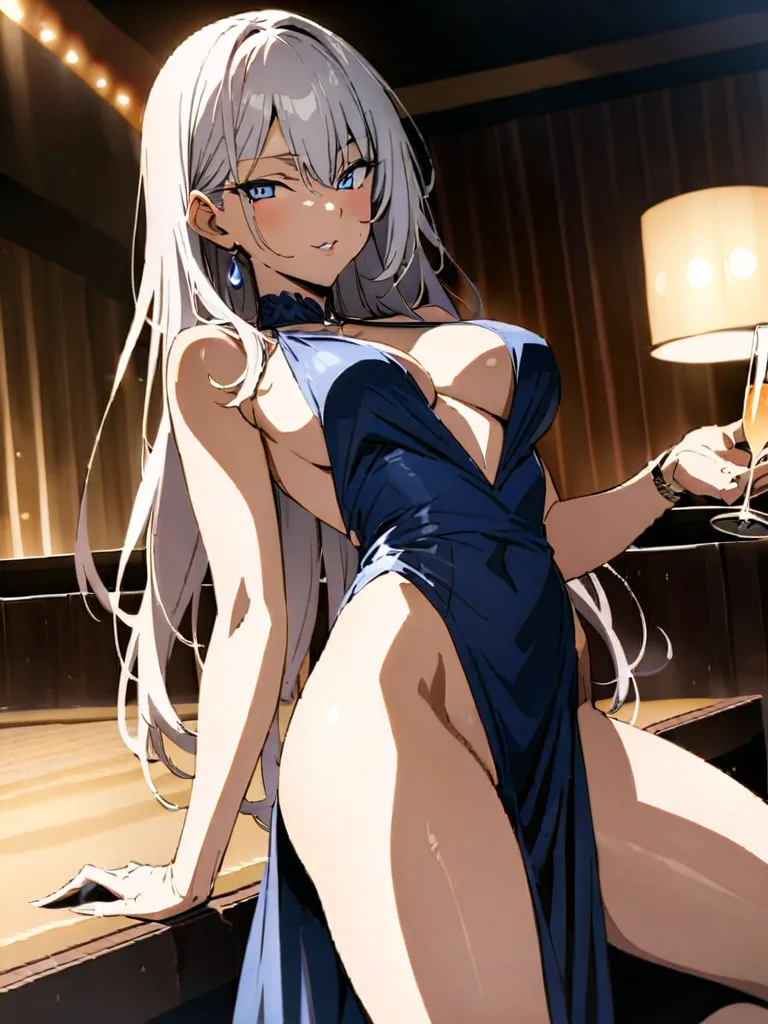 Champagne Luna anime art